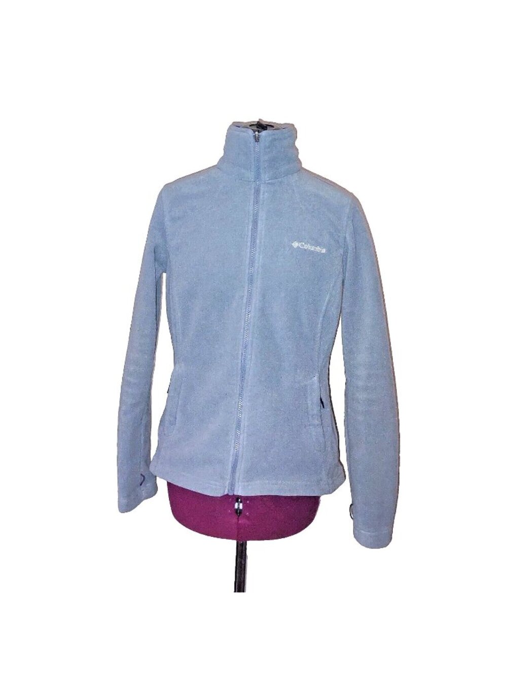 Columbia Women’s Interchange Fleece Jacket Blue & Gray Full Zip Size Medium